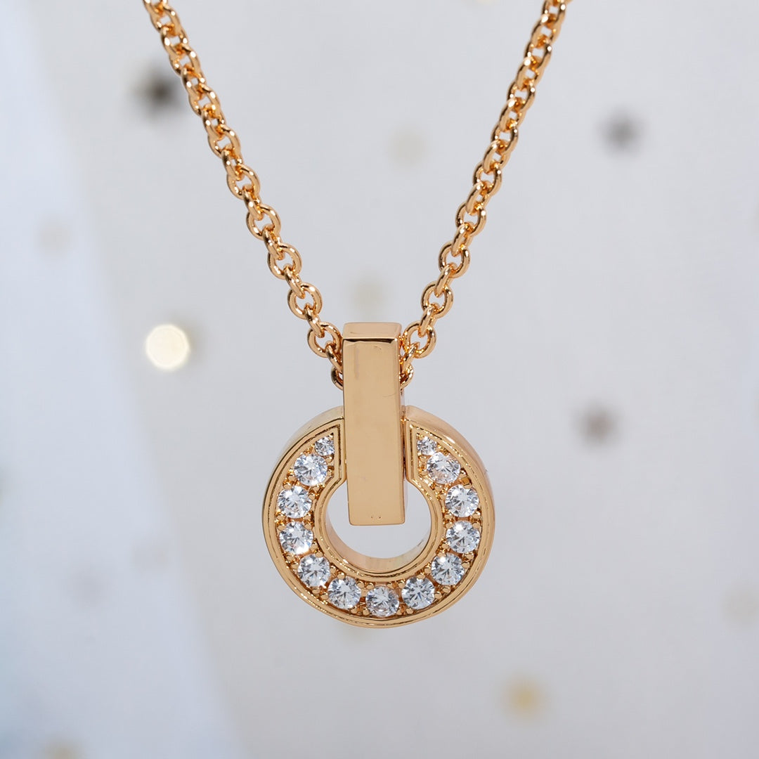[Pearl Jewelrys]GARI NECKLACE PINK GOLD DIAMOND