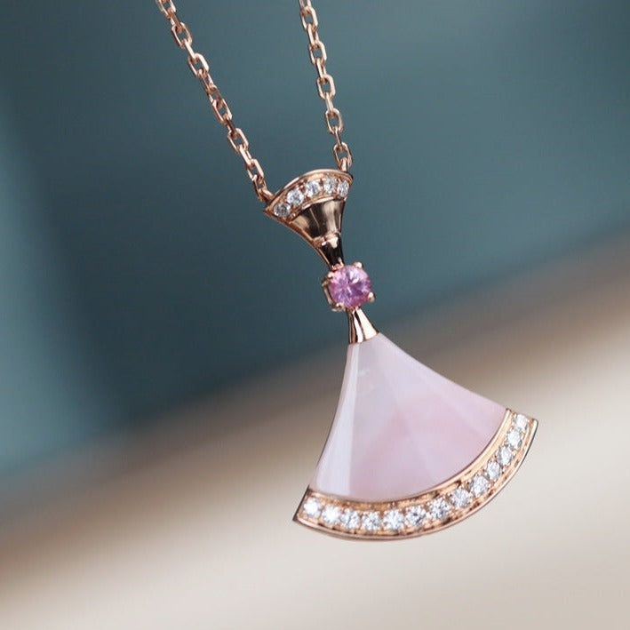 [Pearl Jewelrys]DREAM NECKLACE PINK MOP DIAMOND