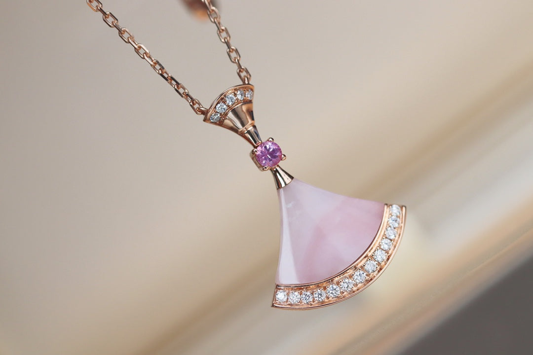 [Pearl Jewelrys]DREAM NECKLACE PINK MOP DIAMOND
