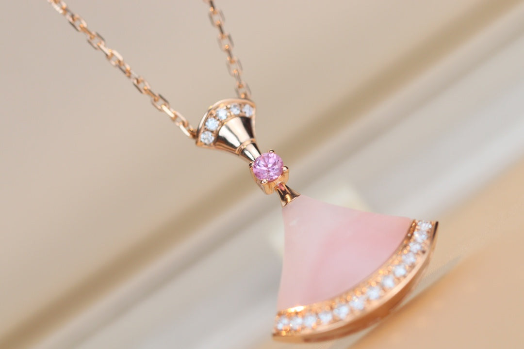 [Pearl Jewelrys]DREAM NECKLACE PINK MOP DIAMOND