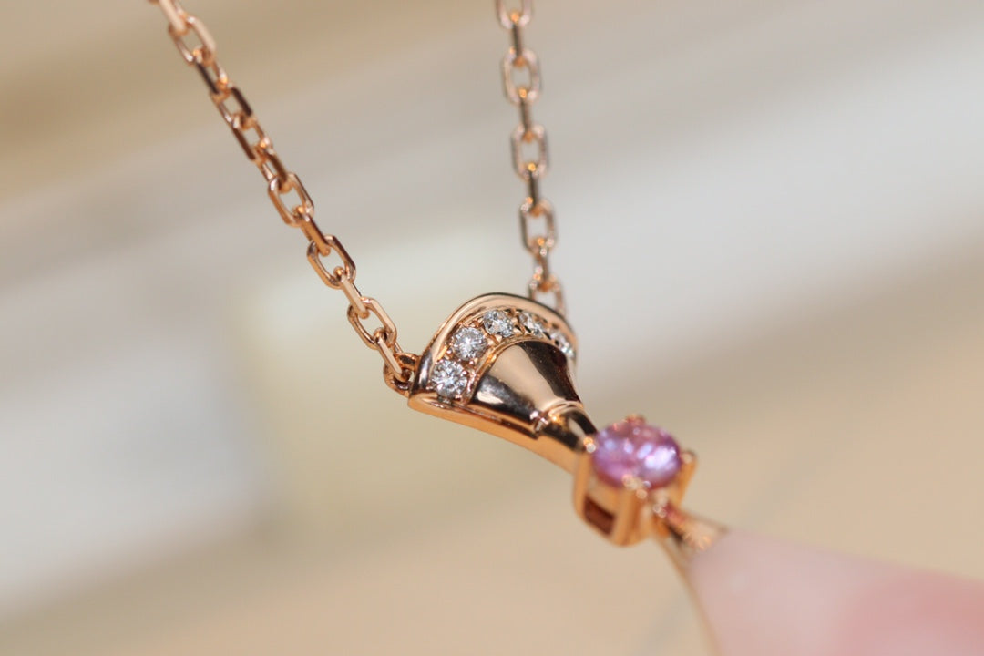 [Pearl Jewelrys]DREAM NECKLACE PINK MOP DIAMOND