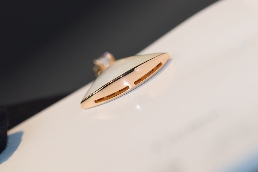 [Pearl Jewelrys]DREAM NECKLACE WHITE MOP PINK GOLD 1 DIAMOND