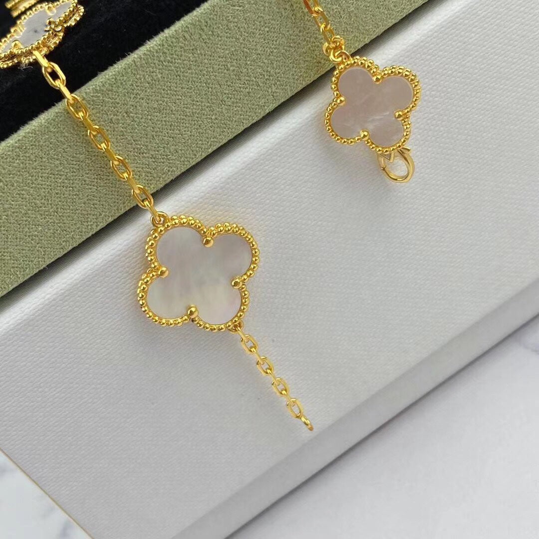[Pearl Jewelrys]MAGIC CLOVER MOP GOLD BRACELET 5 MOTIFS