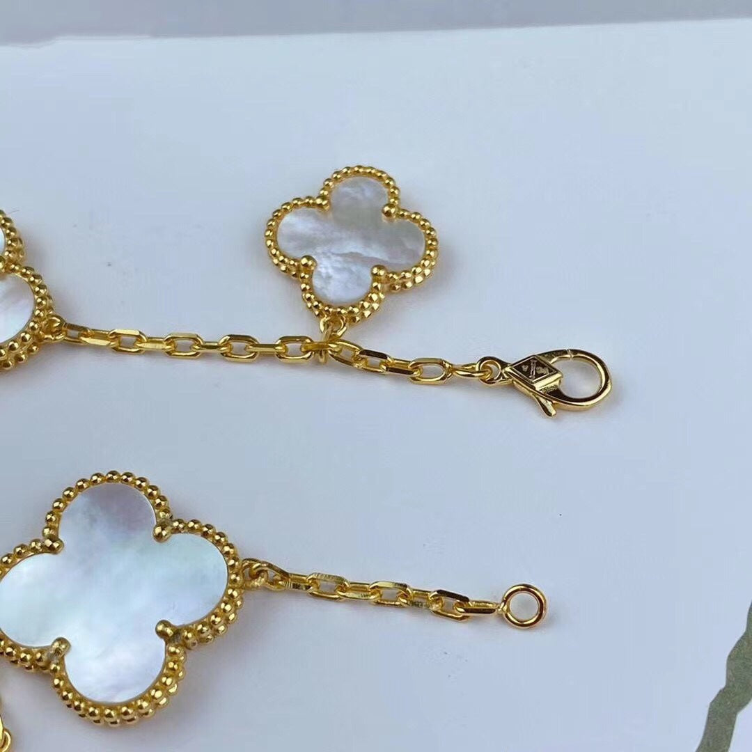 [Pearl Jewelrys]MAGIC CLOVER MOP GOLD BRACELET 5 MOTIFS