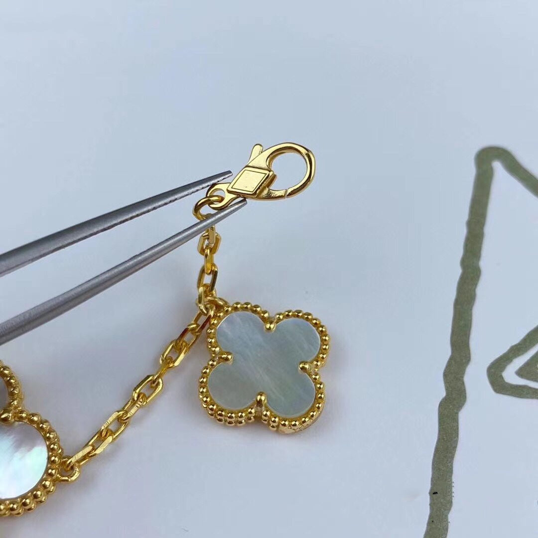 [Pearl Jewelrys]MAGIC CLOVER MOP GOLD BRACELET 5 MOTIFS