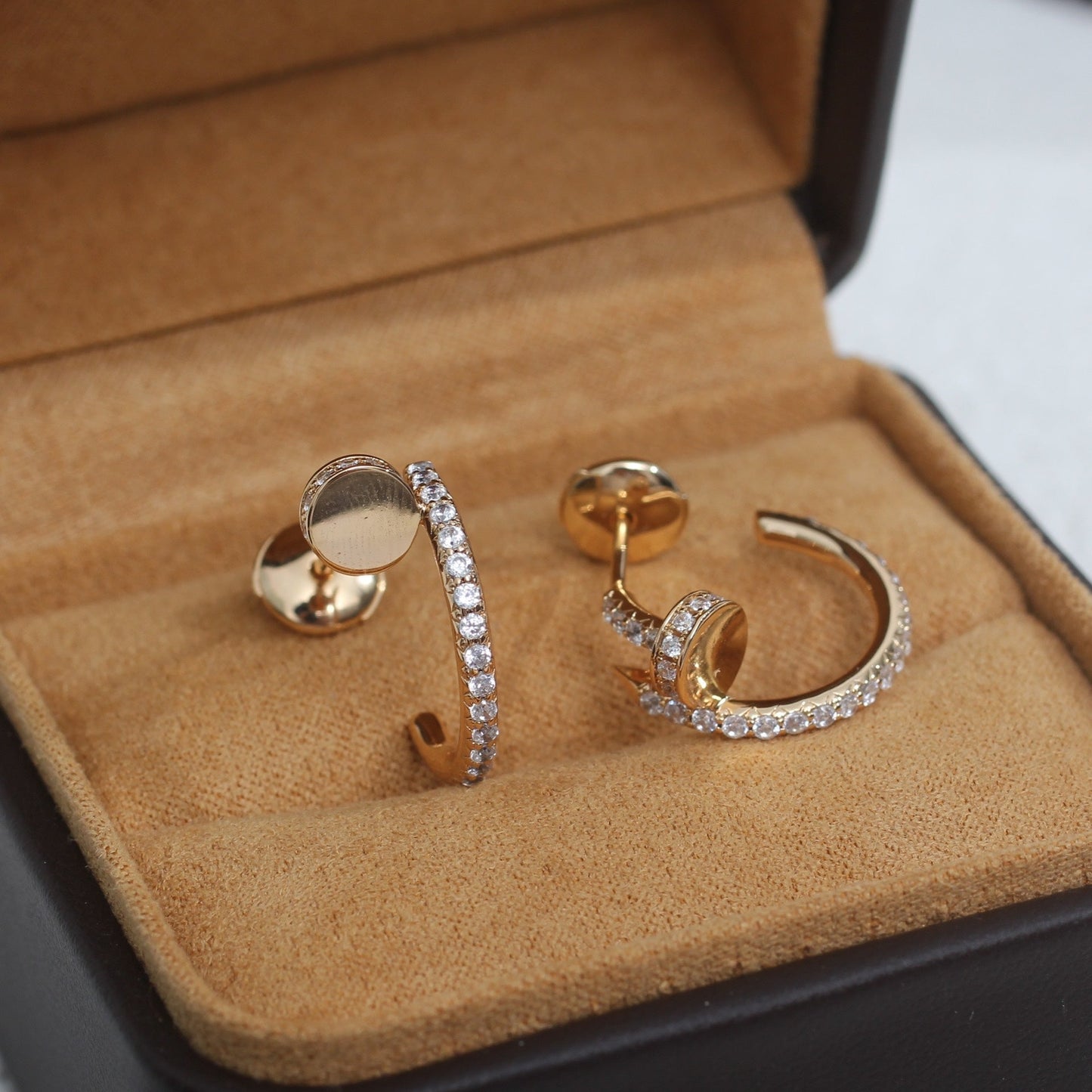 [Pearl Jewelrys]JUSTE EARRINGS 12.75MM PINK GOLD DIAMOND