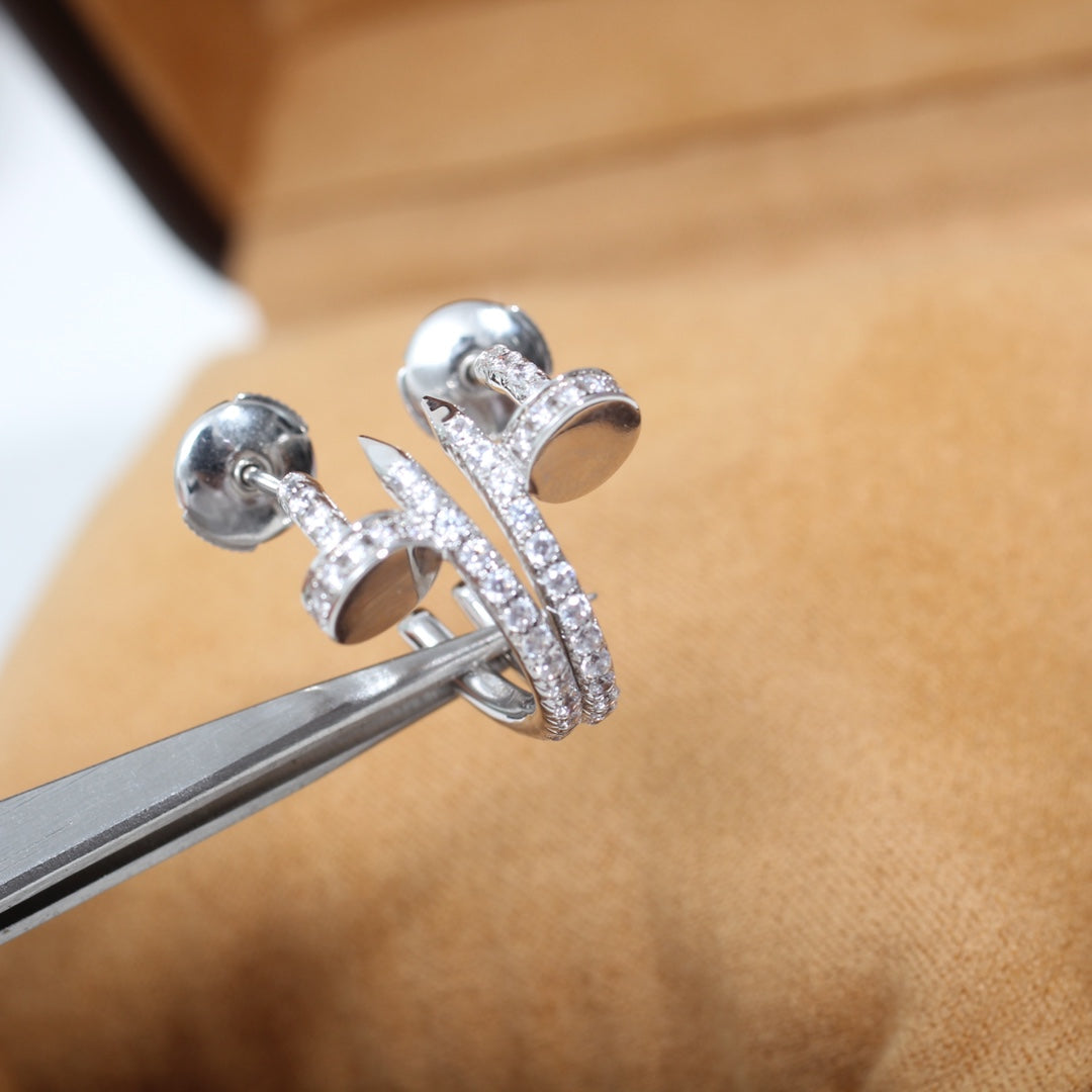 [Pearl Jewelrys]JUSTE EARRINGS 12.75MM SILVER DIAMOND