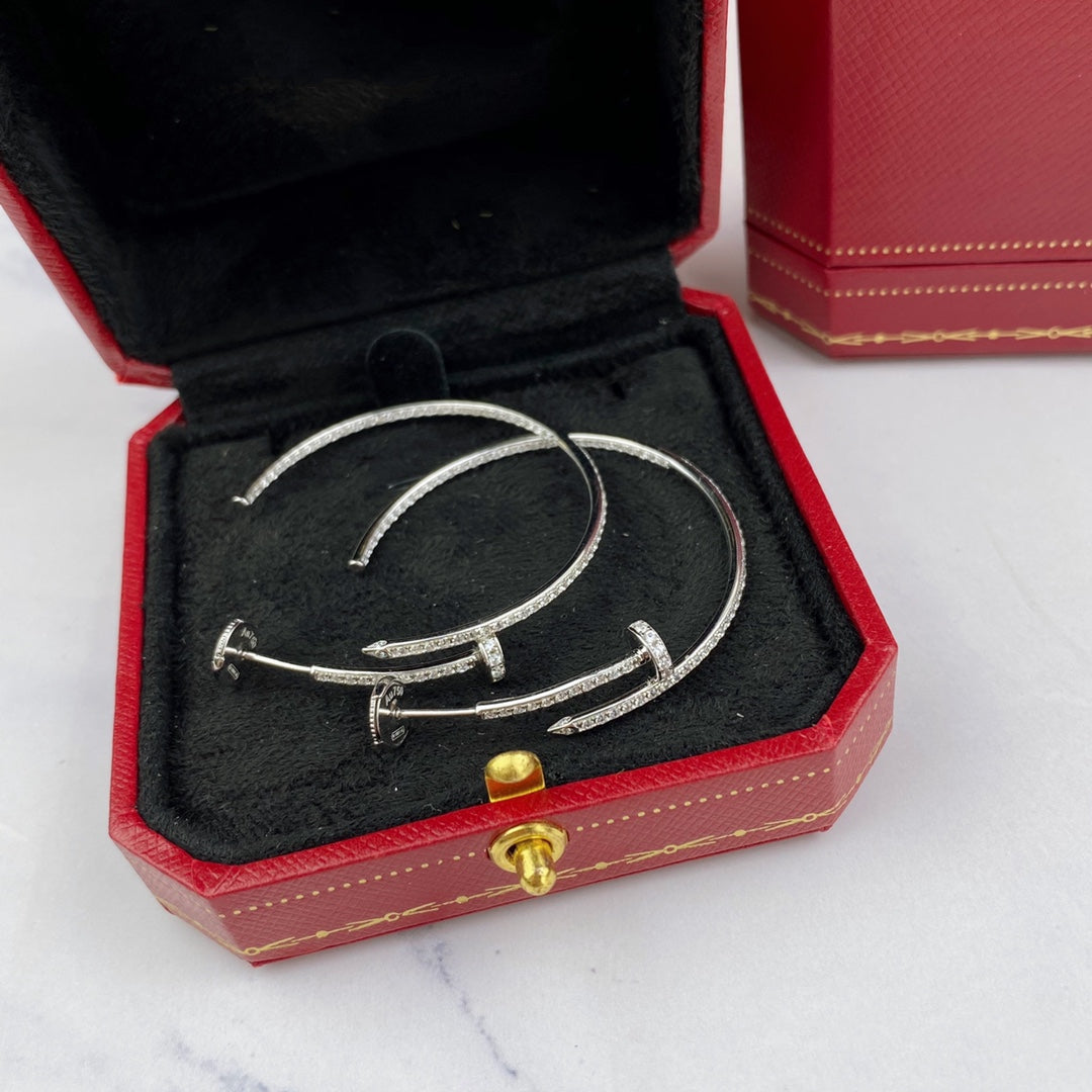 [Pearl Jewelrys]JUSTE EARRINGS FULL DIAMONDS 1.8MM