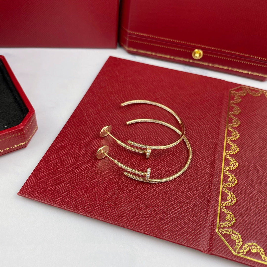 [Pearl Jewelrys]JUSTE EARRINGS FULL DIAMONDS 1.8MM