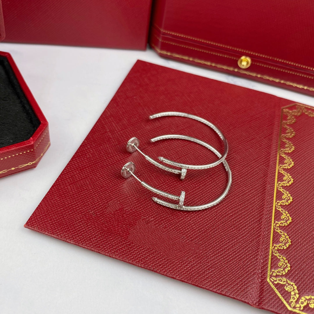 [Pearl Jewelrys]JUSTE EARRINGS FULL DIAMONDS 1.8MM