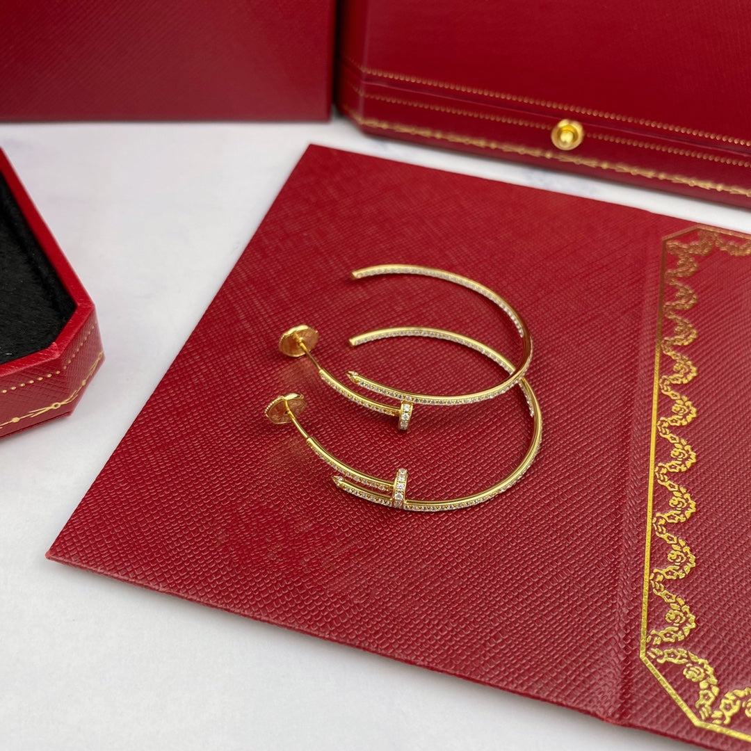 [Pearl Jewelrys]JUSTE EARRINGS FULL DIAMONDS 1.8MM