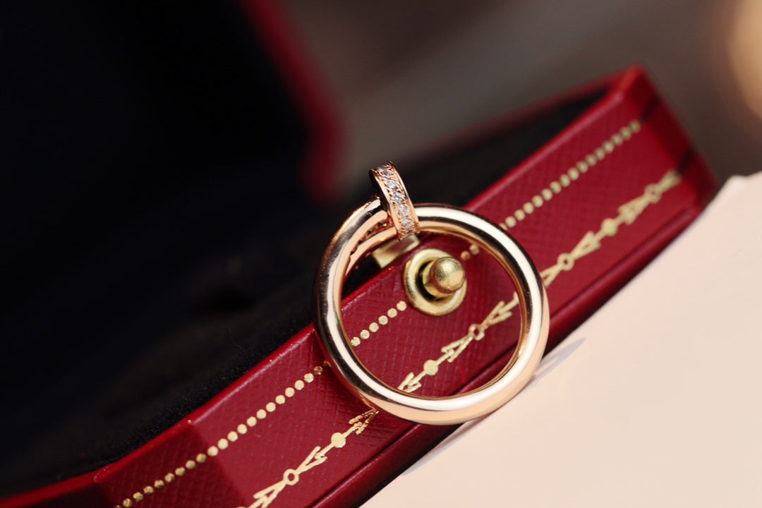 [Pearl Jewelrys]JUSTE RING 2.65MM PINK GOLD DIAMOND