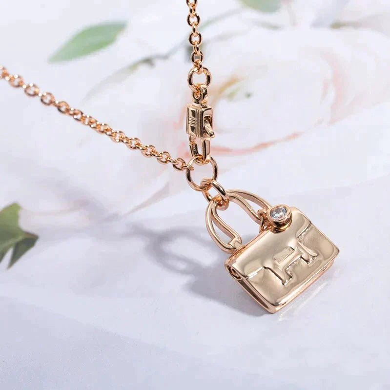 [Pearl Jewelrys]AMULETTE PEDANT ROSE GOLD NECKLACE