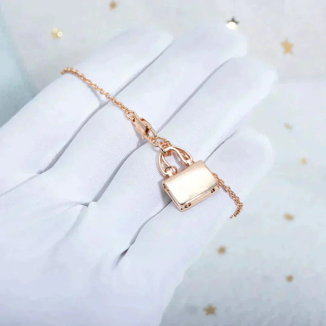 [Pearl Jewelrys]AMULETTE PEDANT ROSE GOLD NECKLACE