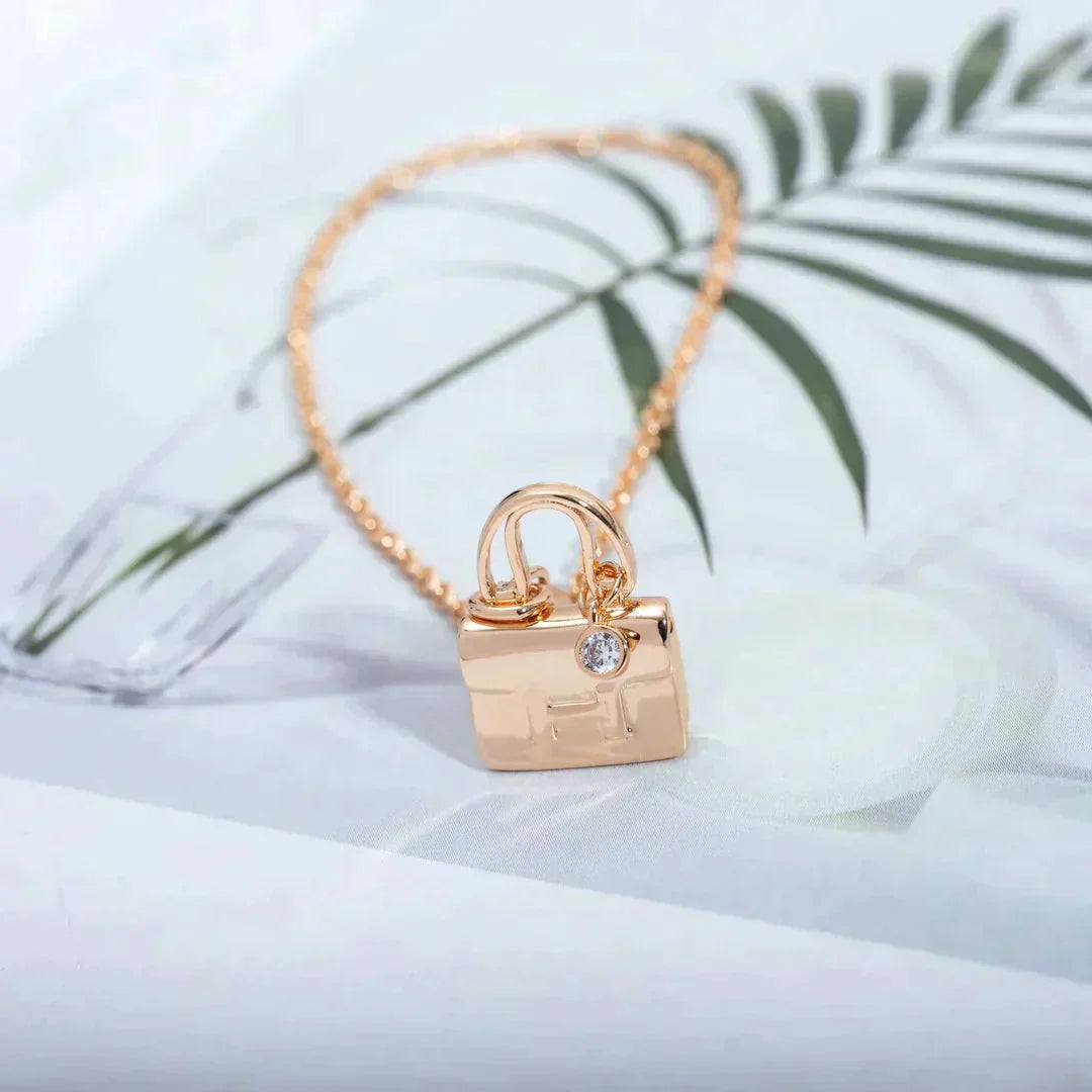 [Pearl Jewelrys]AMULETTE PEDANT ROSE GOLD NECKLACE