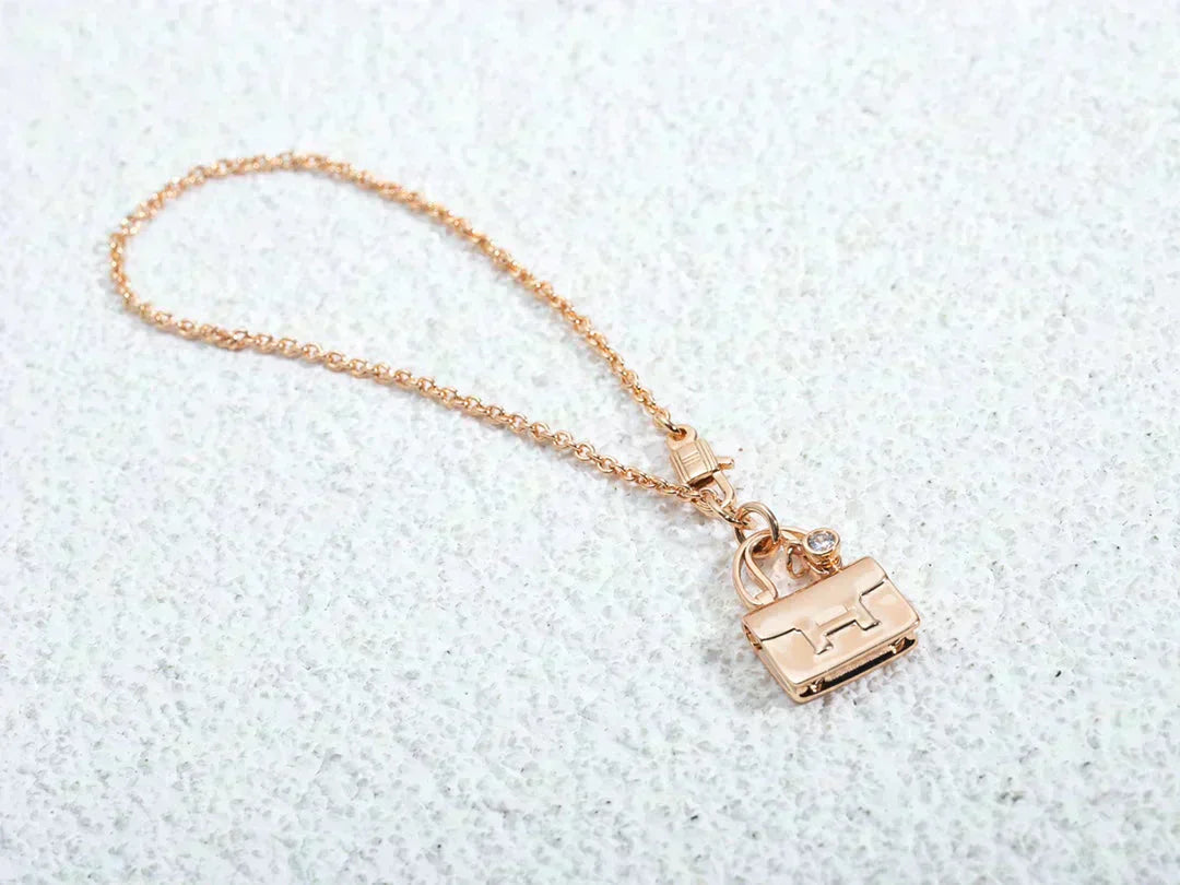 [Pearl Jewelrys]AMULETTE PEDANT ROSE GOLD NECKLACE