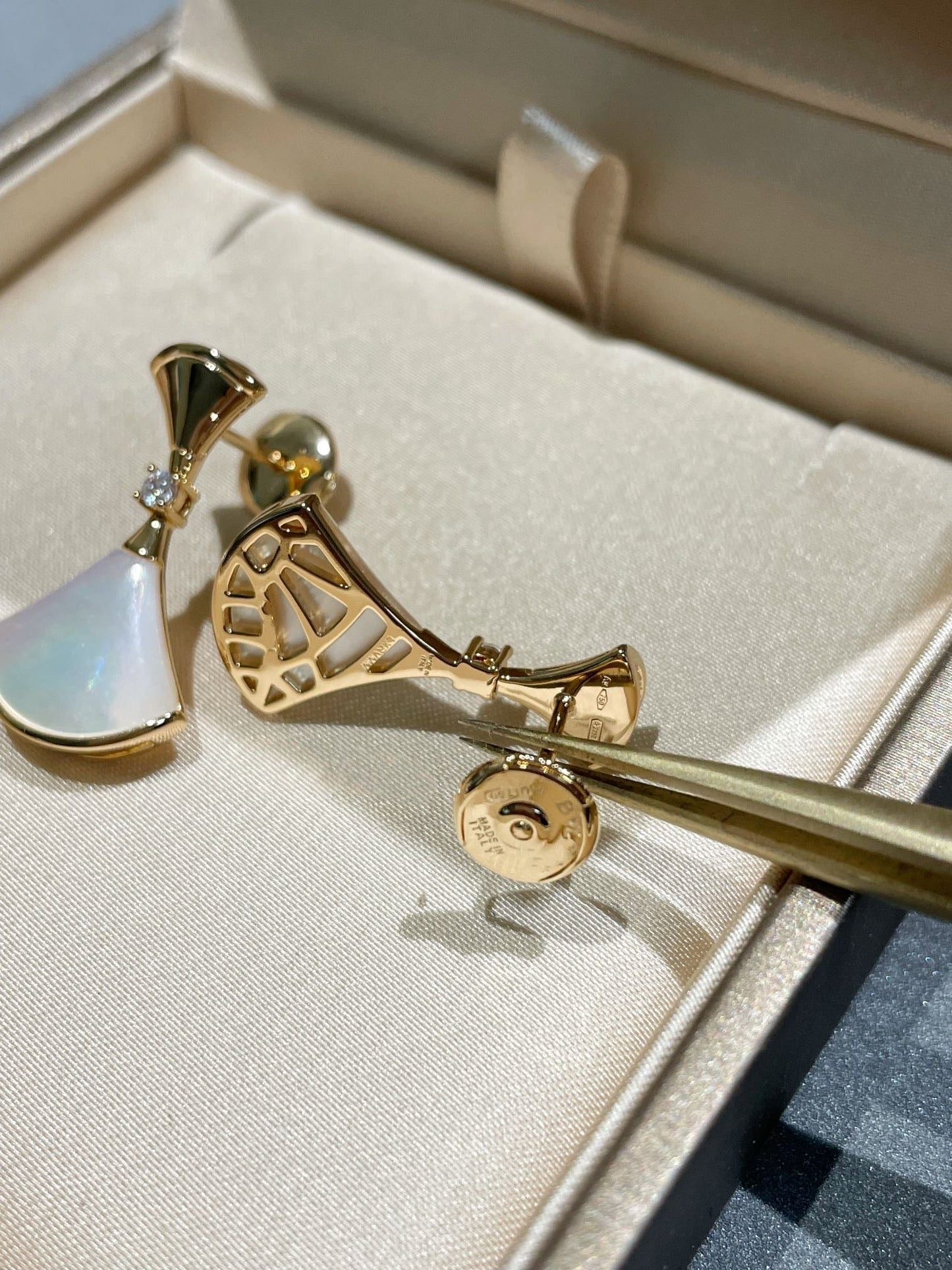 [Pearl Jewelrys]DREAM MOP 1 DIAMOND EARRINGS