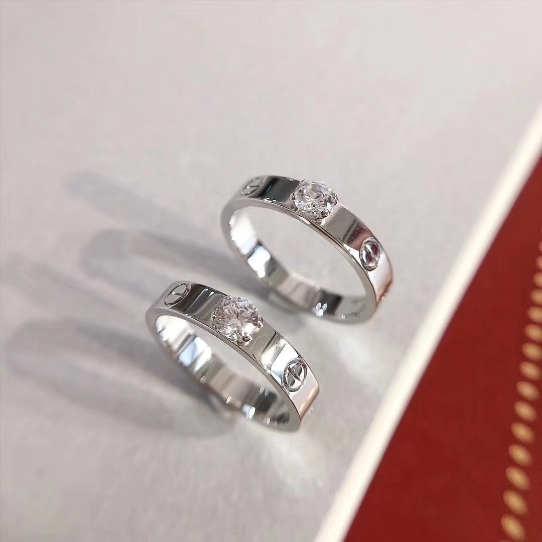 [Pearl Jewelrys]LOVE RING 3.6MM 1 BIG DIAMOND