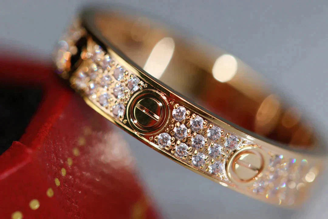 [Pearl Jewelrys]LOVE RING 3.6MM DIAMOND PAVED