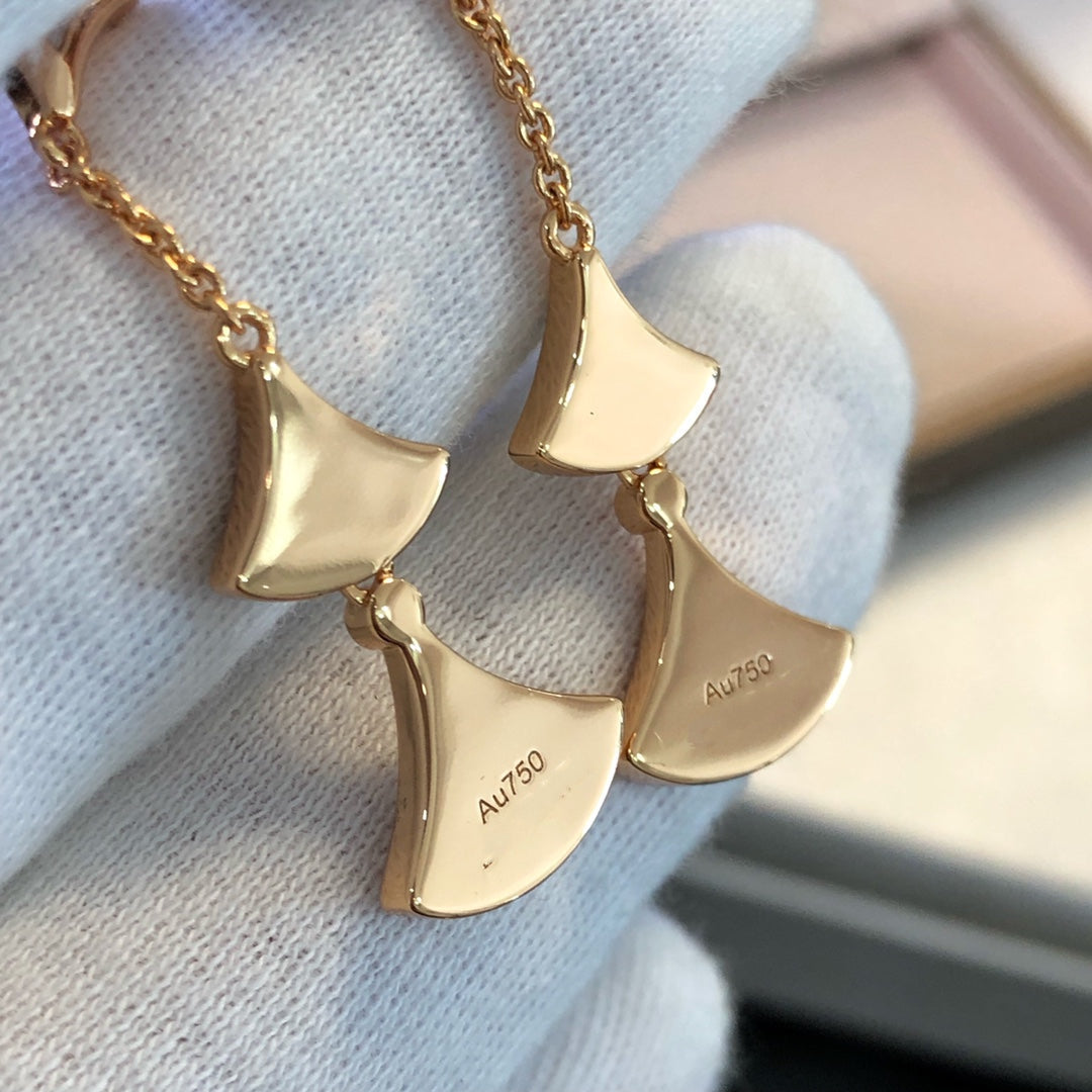 [Pearl Jewelrys]DREAM EARRINGS 3 MOTIFS MALACHITE MOP PINK GOLD