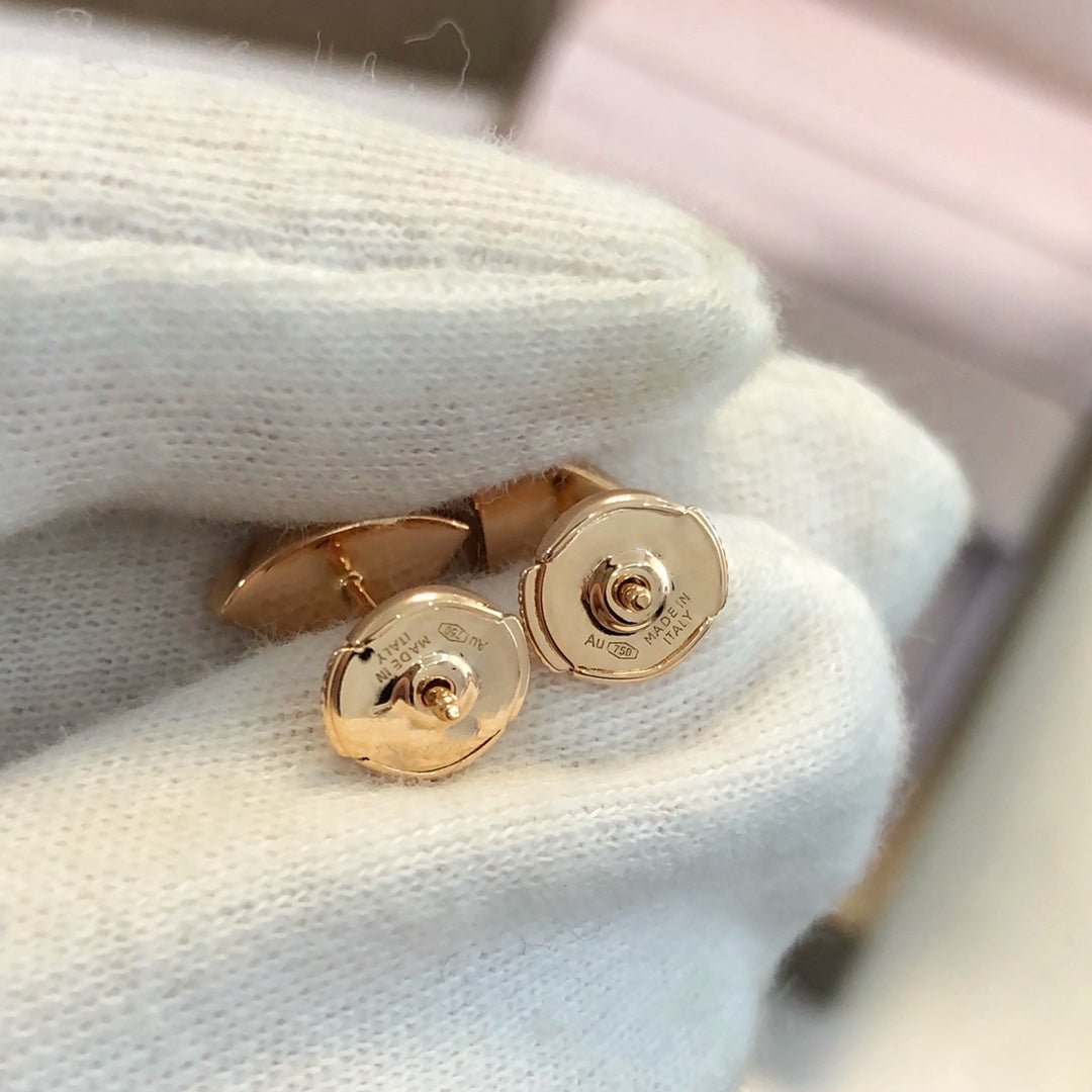 [Pearl Jewelrys]DREAM EARRINGS 3 MOTIFS ONYX MOP PINK GOLD