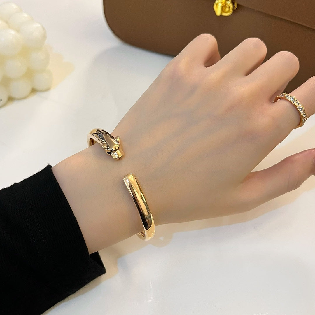 [Pearl Jewelrys]PANTHERE GOLD OPEN BRACELET