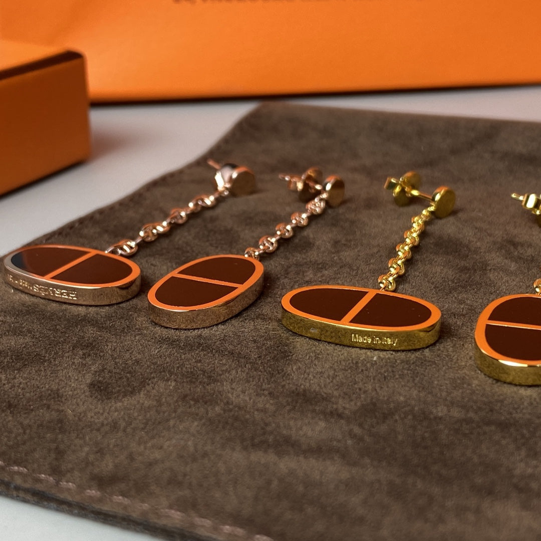 [Pearl Jewelrys]CHAINE VERSO BLACK CERAMIC EARRINGS