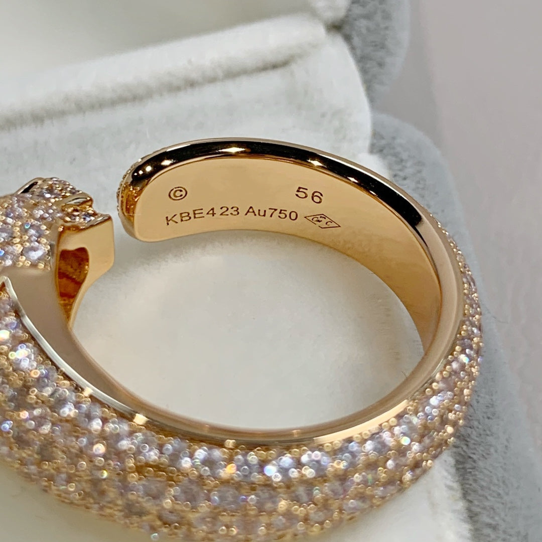 [Pearl Jewelrys]PANTHERE PINK GOLD DIAMOND RING