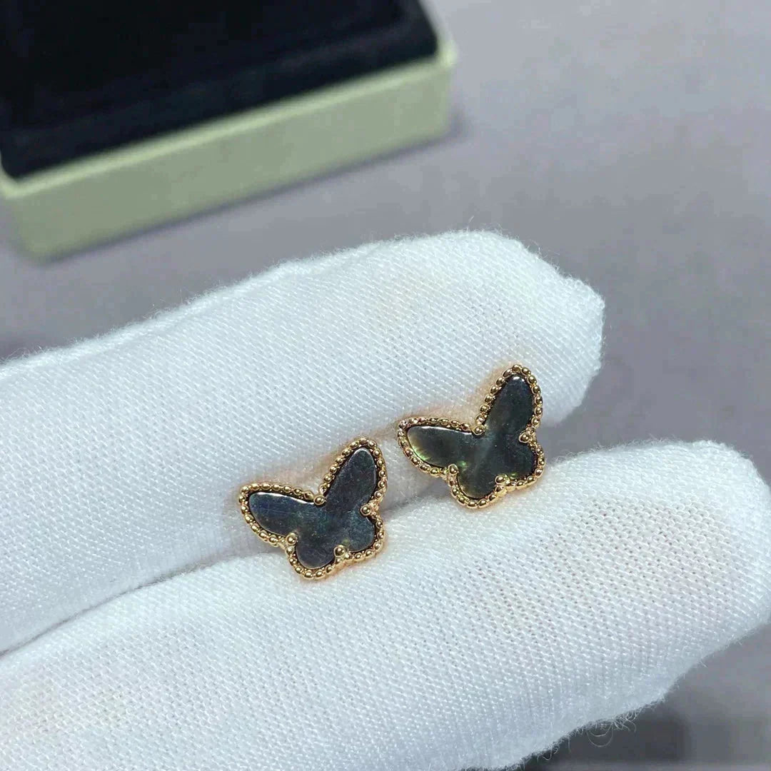 [Pearl Jewelrys]BUTTERFLY DARK MOP  EARRINGS