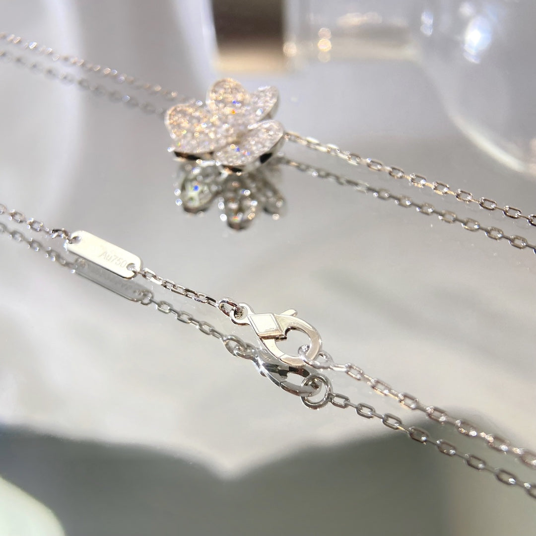 [Pearl Jewelrys]FLOWER DIAMOND NECKLACE