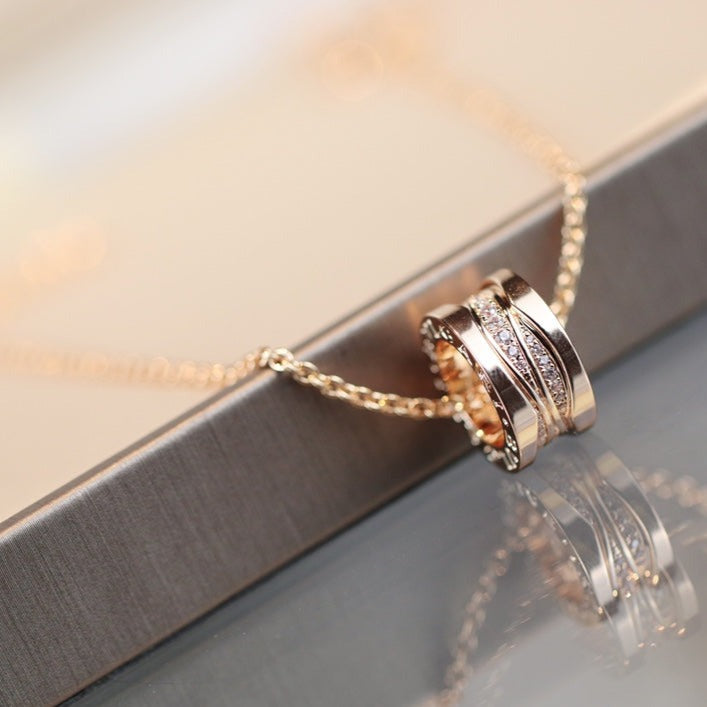 [Pearl Jewelrys]ZERO 1 PINK GOLD DIAMOND NECKLACE