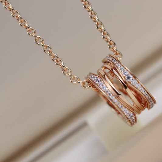 [Pearl Jewelrys]ZERO 1 PINK GOLD NECKLACE
