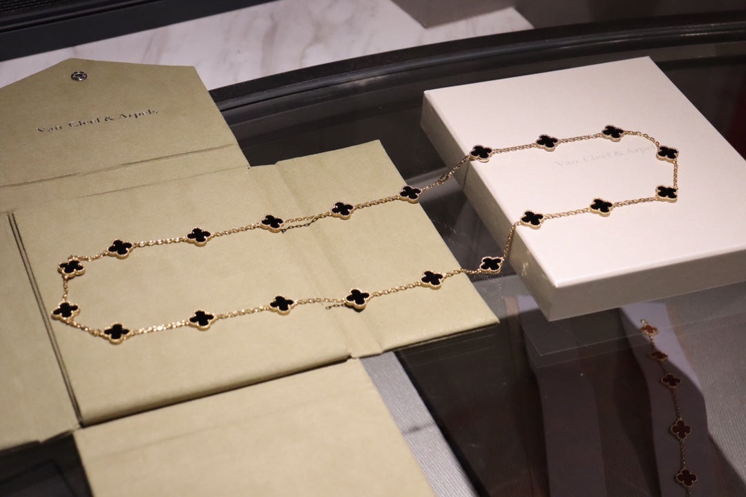 [Pearl Jewelrys]CLOVER 20 MOTIFS ONYX ROSE GOLD