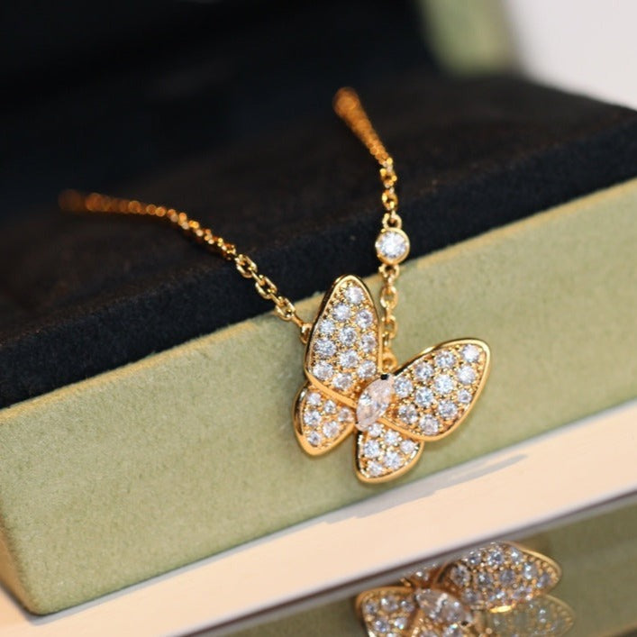 [Pearl Jewelrys]BUTTERFLY DIAMOND NECKLACE