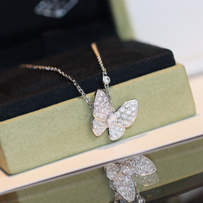[Pearl Jewelrys]BUTTERFLY DIAMOND NECKLACE