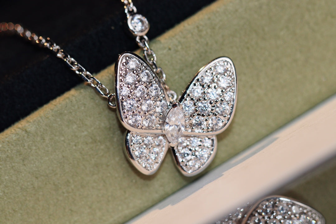[Pearl Jewelrys]BUTTERFLY DIAMOND NECKLACE