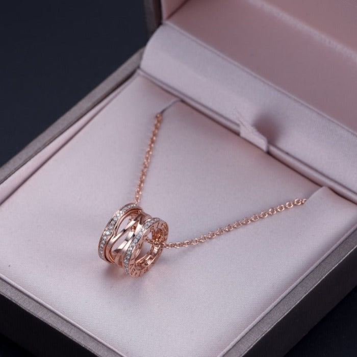 [Pearl Jewelrys]ZERO 1 PINK GOLD DIAMOND OPEN NECKLACE