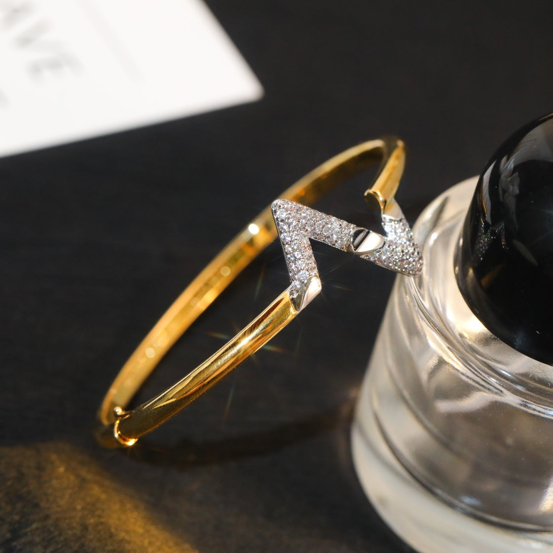 [Pearl Jewelrys]VOLTE UPSITE DOWN GOLD DIAMOND BRACELET