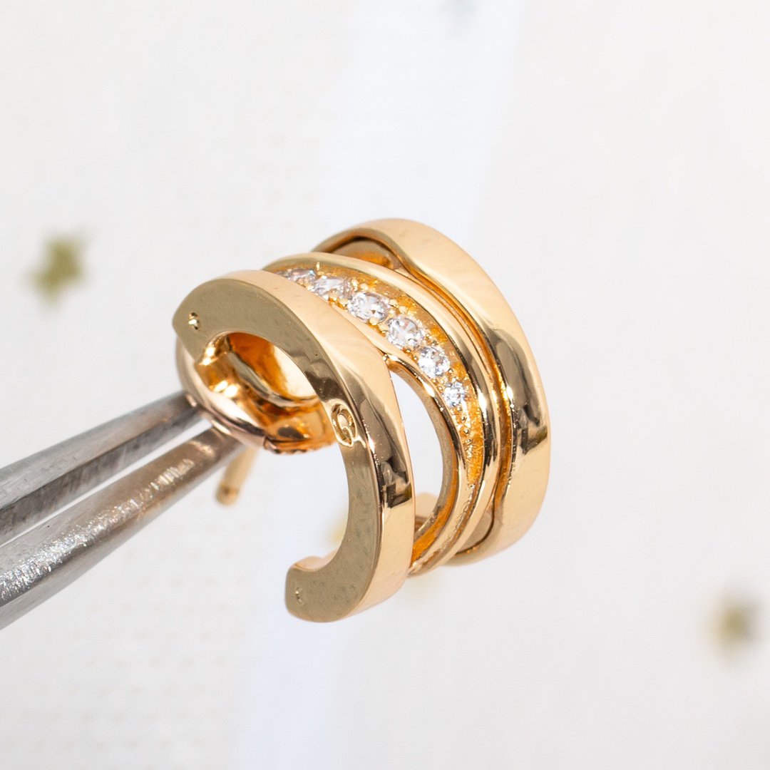 [Pearl Jewelrys]ZERO 1 PINK GOLD DIAMONDS EARRINGS