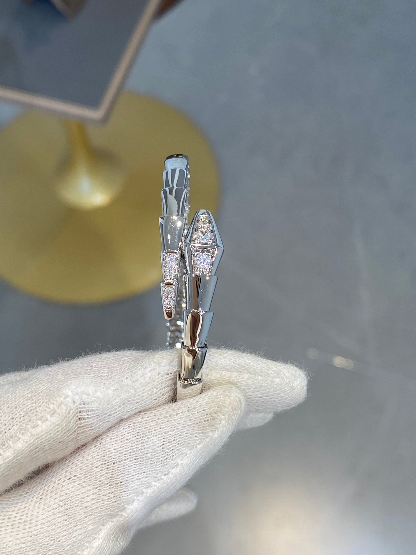 [Pearl Jewelrys]SERPENTI BRACELET DIAMONDS SILVER