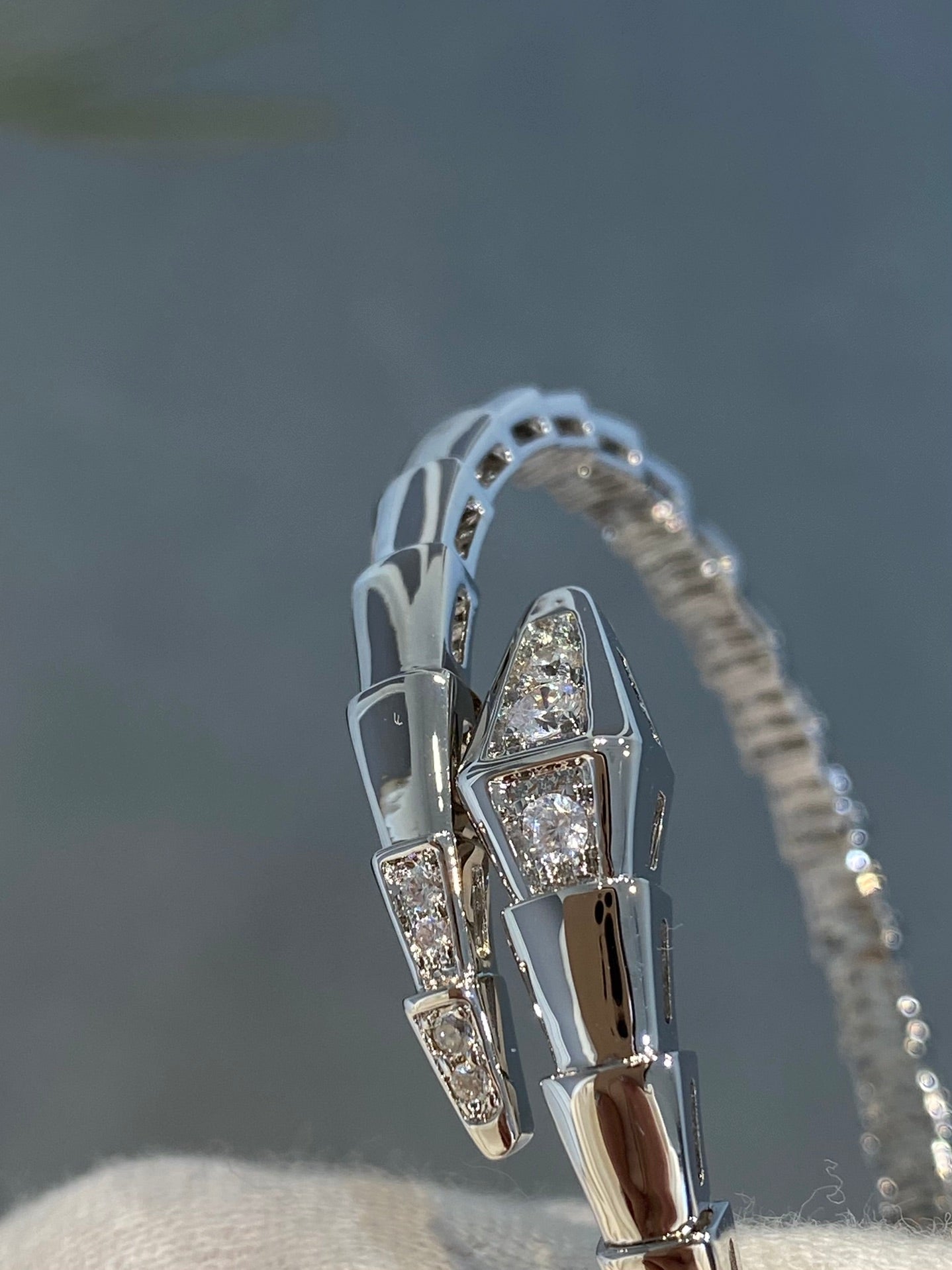 [Pearl Jewelrys]SERPENTI BRACELET DIAMONDS SILVER