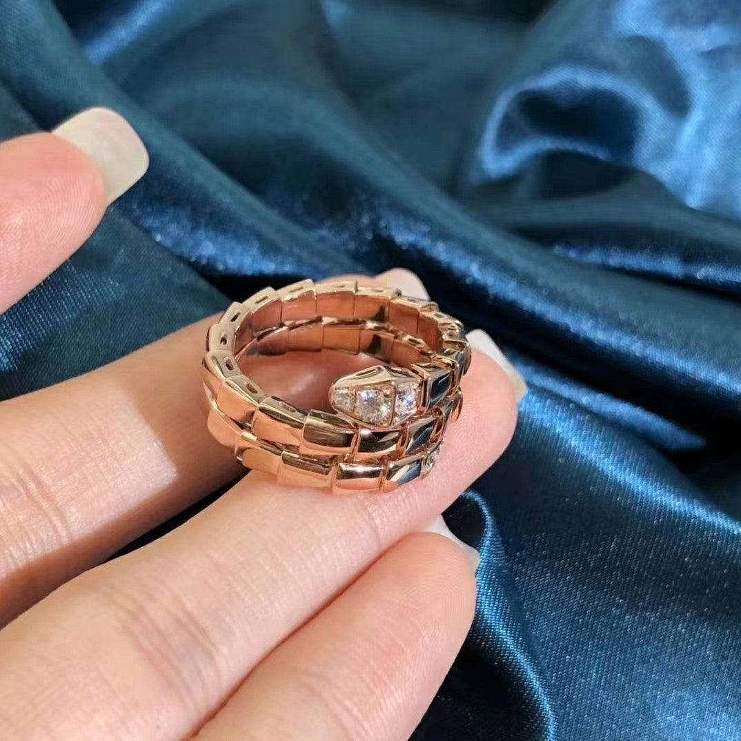 [Pearl Jewelrys]SERPENTS DOUBLE ROW DIAMOND RING