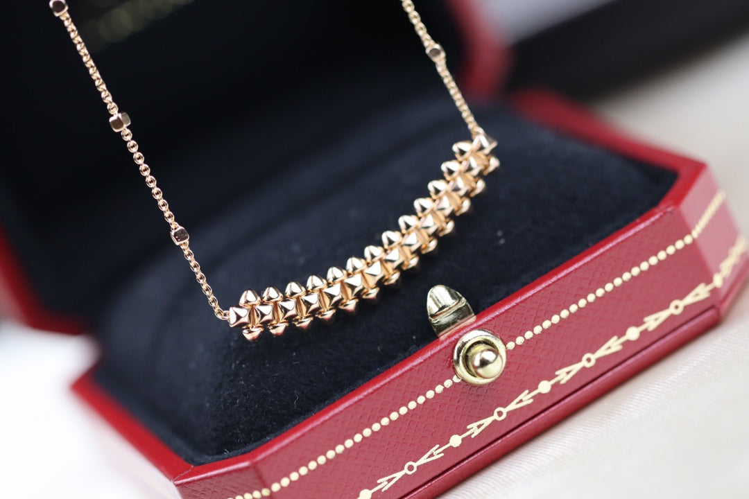 [Pearl Jewelrys]CLASH PINK GOLD NECKLACE
