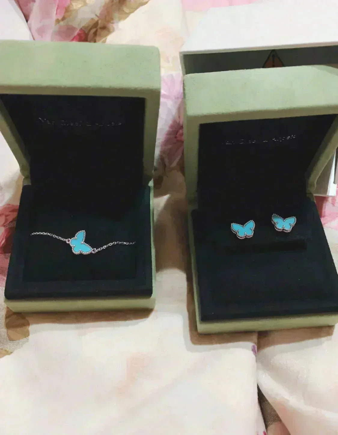 [Pearl Jewelrys]BUTTERFLY TURQUOISE EARRINGS SILVER