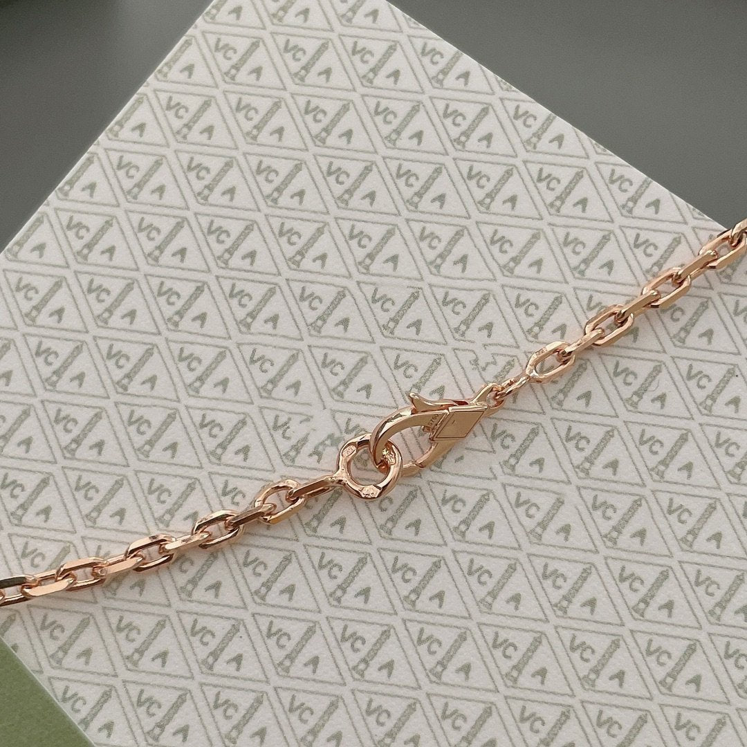 [Pearl Jewelrys]LUCKY SPRING 15 MOTIFS ROSE GOLD NECKLACE