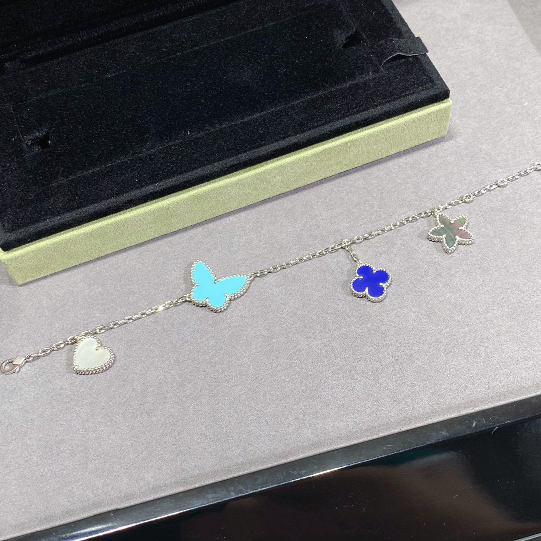 [Pearl Jewelrys]LUCKY SPRING SILVER BRACELET 4 MOTIF