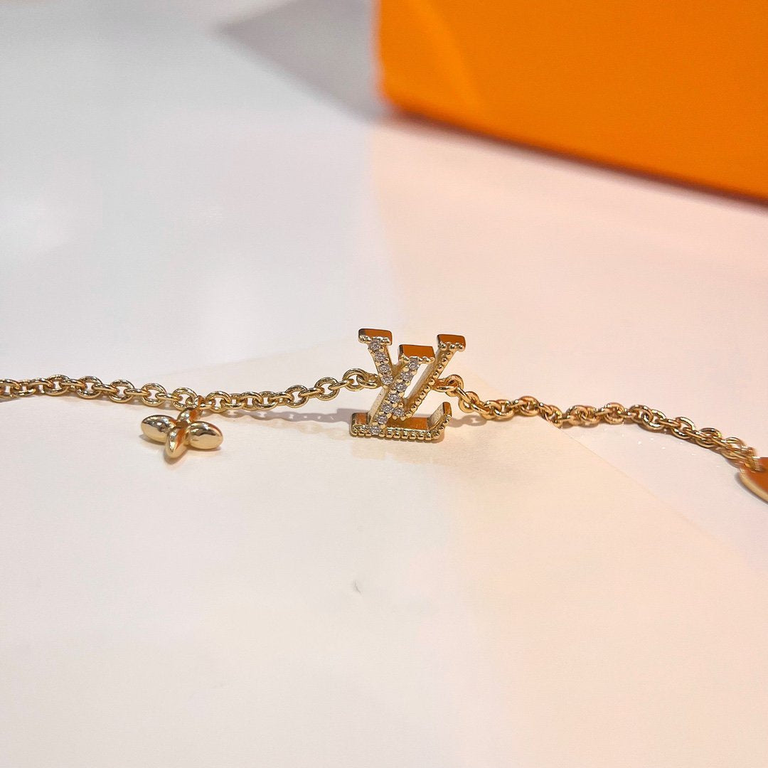[Pearl Jewelrys]LOGO STAR MOTIF GOLD BRACELET