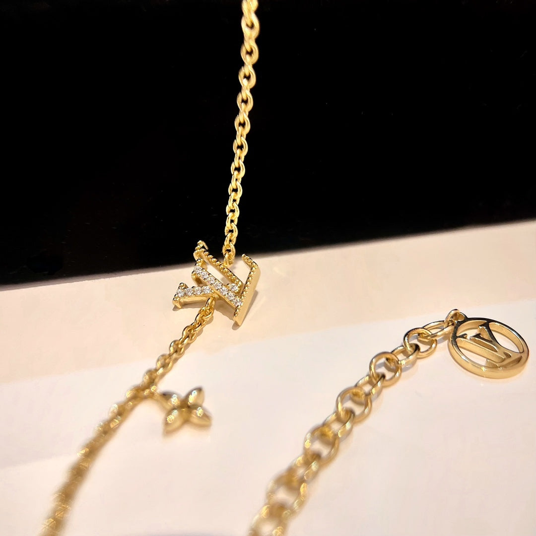 [Pearl Jewelrys]LOGO STAR MOTIF GOLD BRACELET