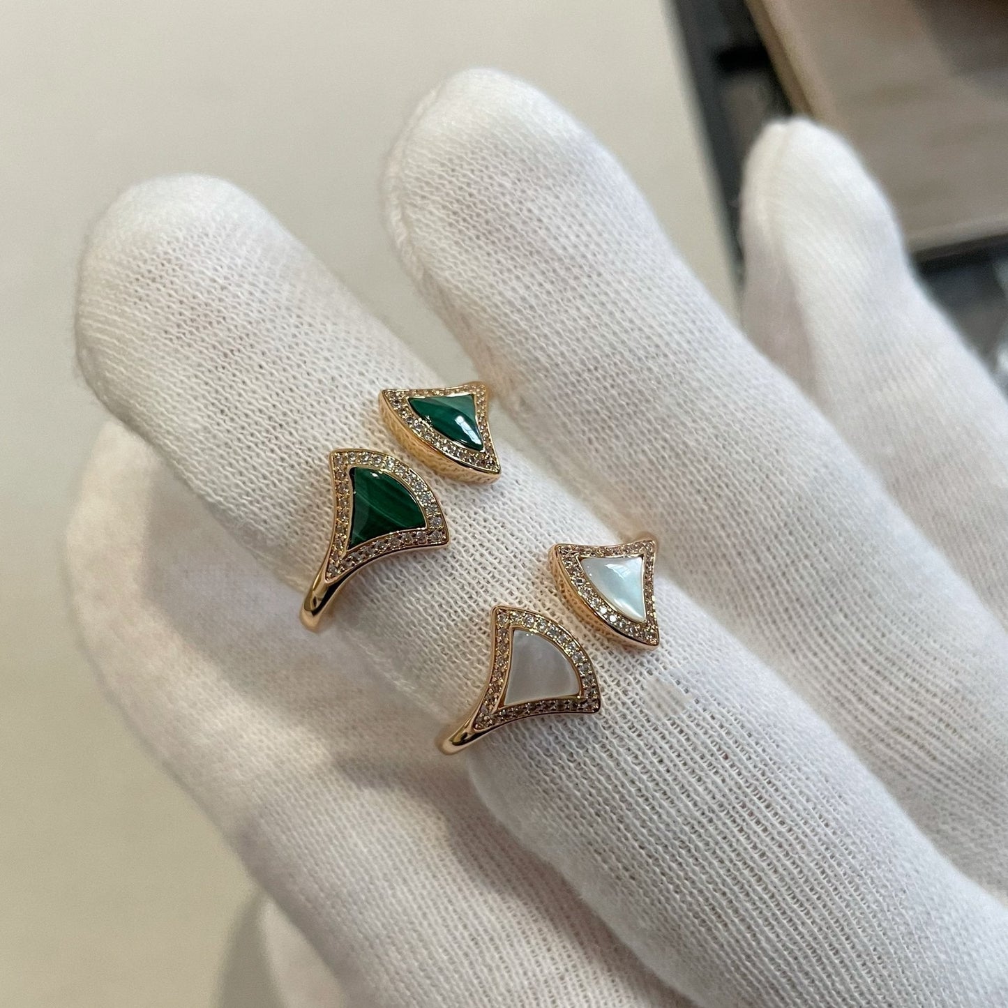 [Pearl Jewelrys]DREAM MOP DIAMOND OPEN RING