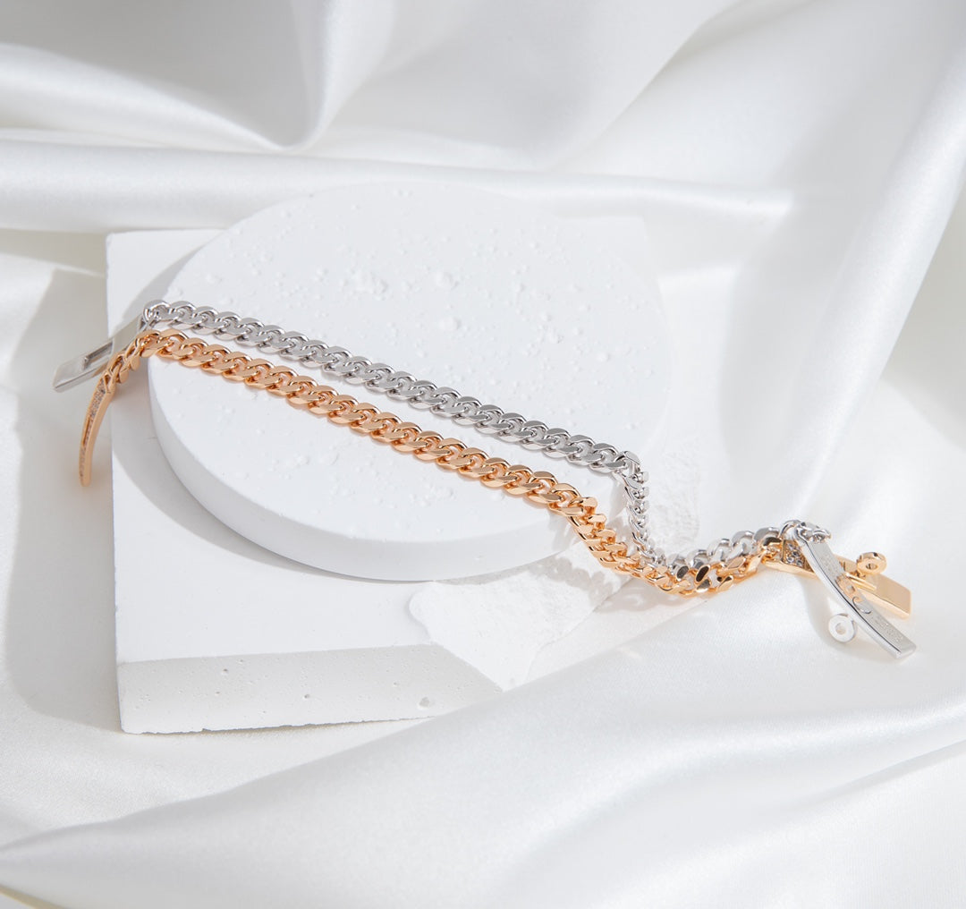 [Pearl Jewelrys]KELLY CHAIN SILVER DIAMOND BRACELET